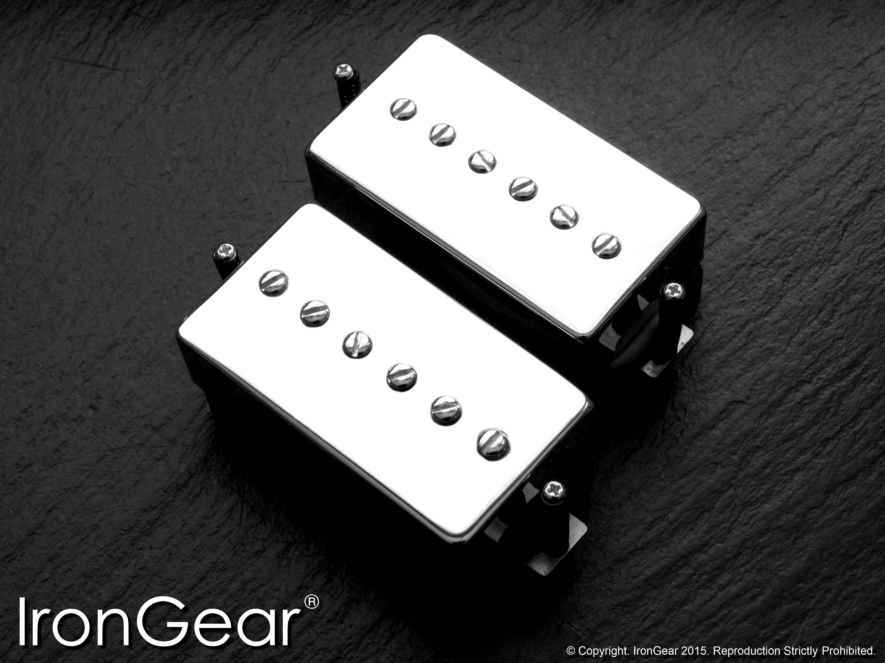 IronGear Alchemist 90 humbucker-sized P90 pickup pair, chrome covers