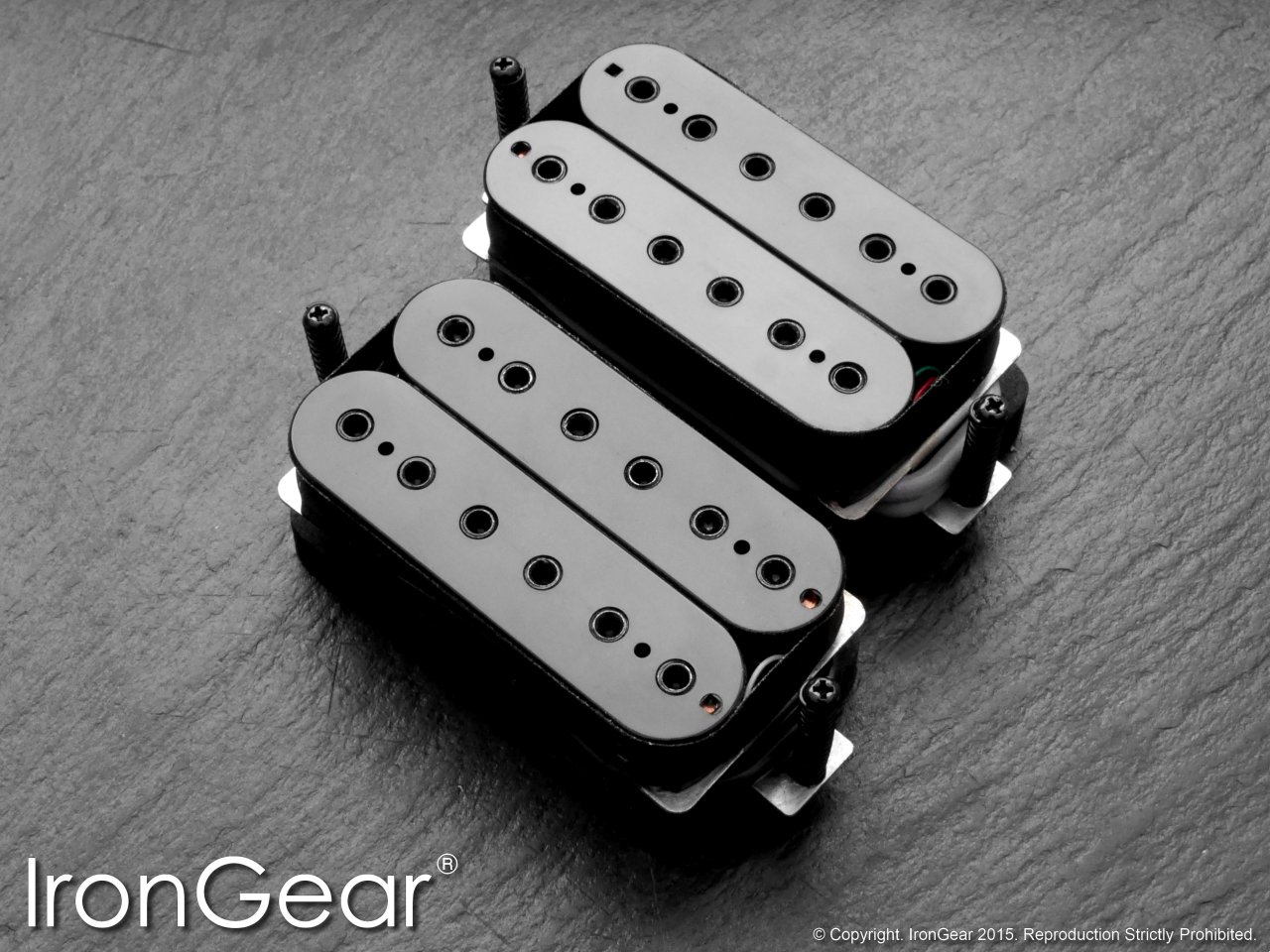 IronGear Steam Hammer humbucker, black open coils