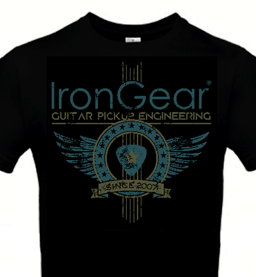 IronGear T-shirt in black, 100% heavy cotton, 2024 design